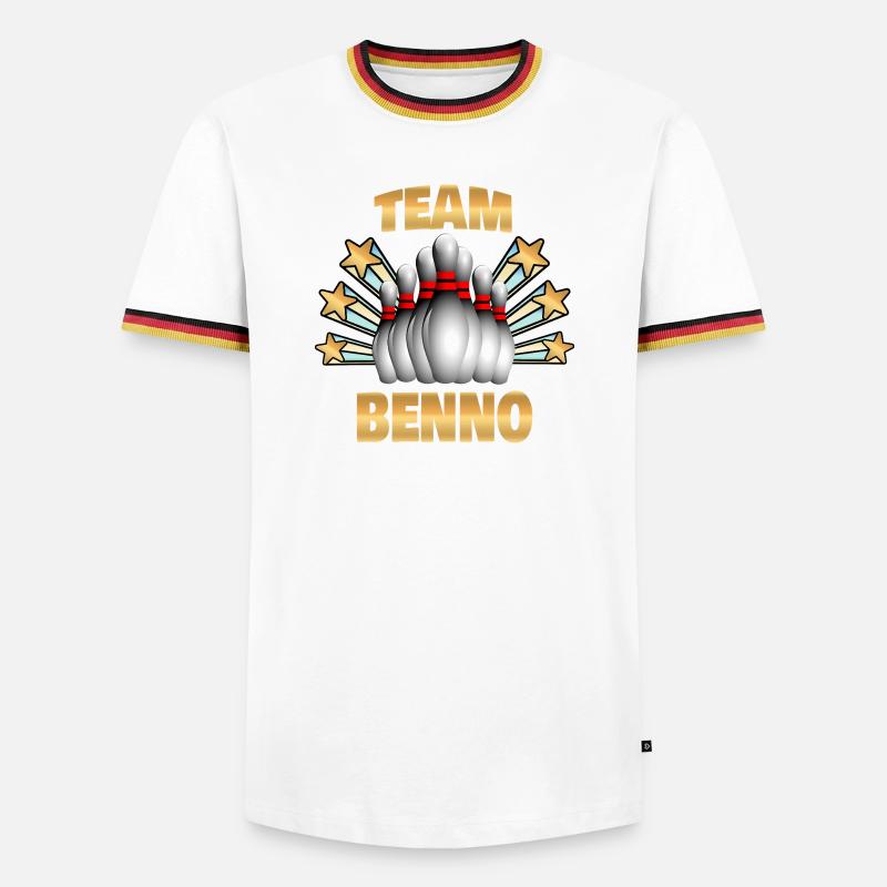 Bowling Benno - Men's Ringer Shirt - white/tricolour