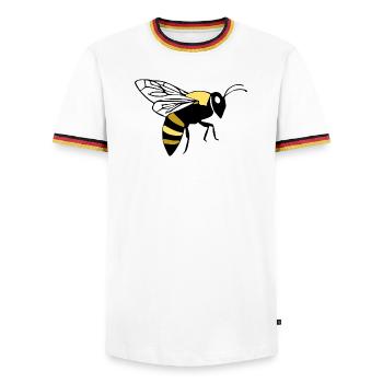Bee Honey Bee Beekeeper Gift - Men's Ringer Shirt - white/tricolour - Front - AI Model Female 172 light (172cm) & AI Model Male 185 light (185cm)
