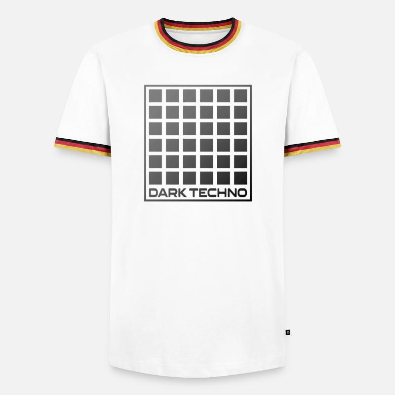 Dark Techno Grid - Men's Ringer Shirt - white/tricolour