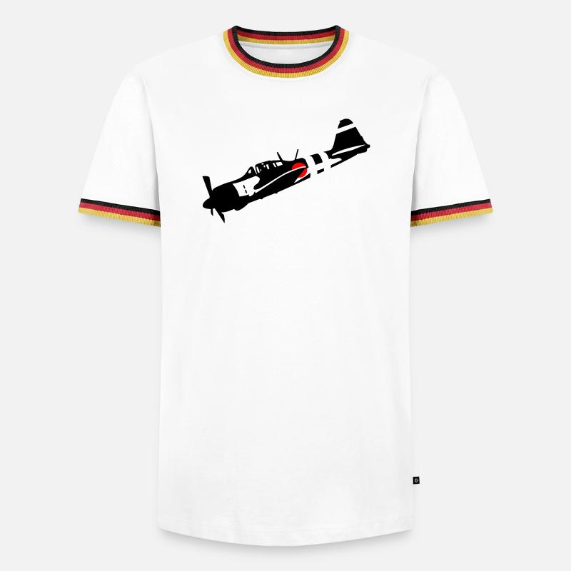 Zero - Männer Kontrast-T-Shirt - Weiß/Dreifarbig