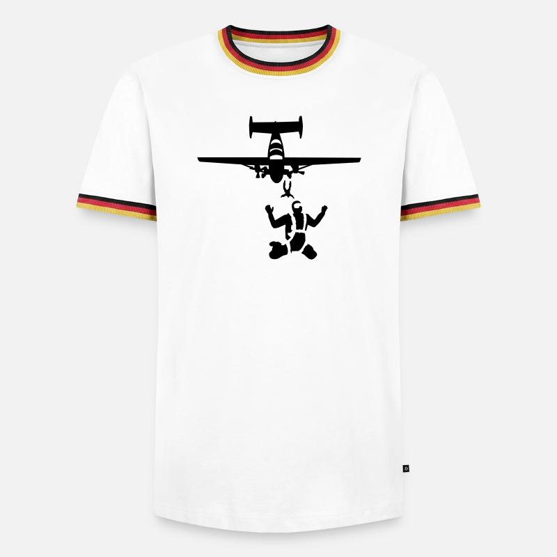 skydiving - Men's Ringer Shirt - white/tricolour