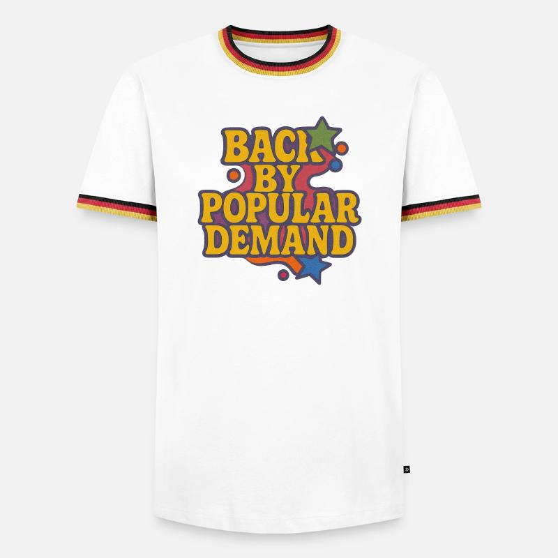 Back by Popular Demand Retro Script - Men's Ringer Shirt - white/tricolour