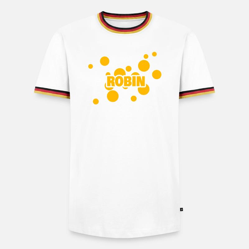 Robin as Robin - Men's Ringer Shirt - black/tricolour