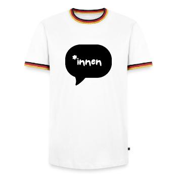 _innen_20251113_004715_0000 - Men's Ringer Shirt - white/tricolour - Front - AI Model Female 172 light (172cm) & AI Model Male 185 light (185cm)