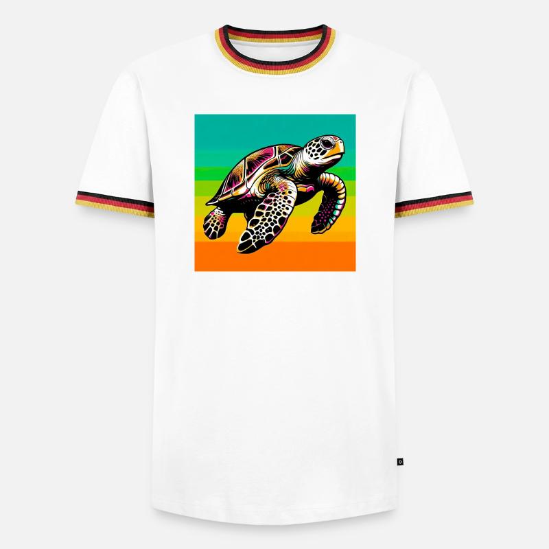 turtle - Men's Ringer Shirt - white/tricolour
