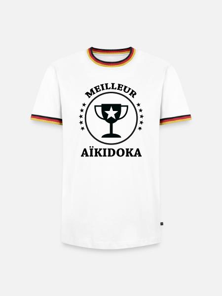 Best Aikido - Aikido - Men's Ringer Shirt - white/tricolour