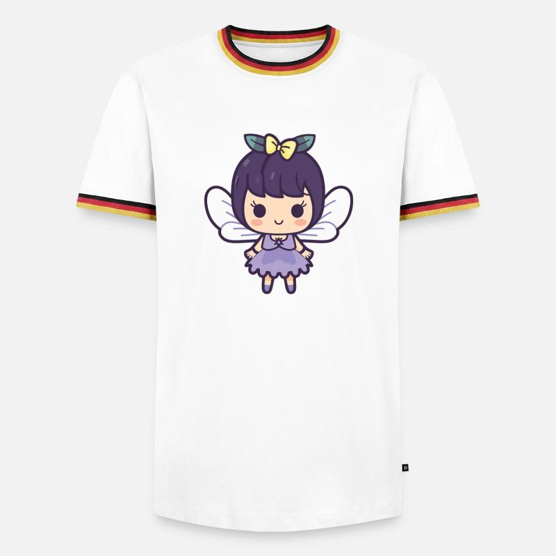 Fee Comic Niedlich - Männer Kontrast-T-Shirt - Weiß/Dreifarbig
