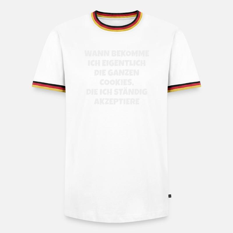 Accept Cookie – Funny Saying - Men's Ringer Shirt - white/tricolour