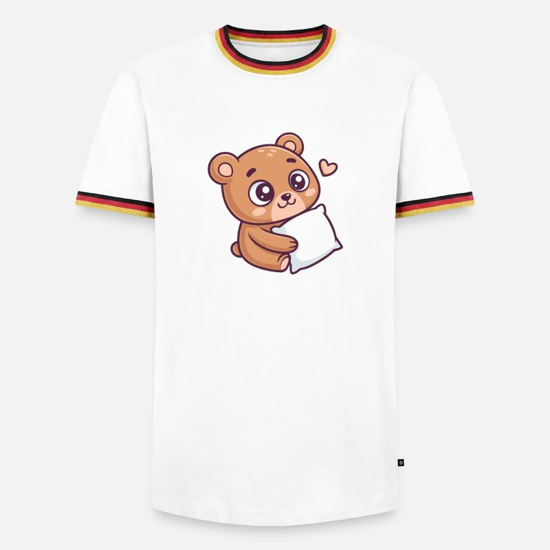 Soft Bear Cuddle Heart - Men's Ringer Shirt - white/tricolour