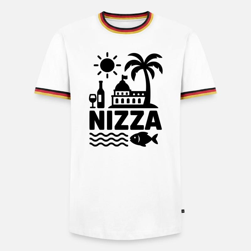 Nice - Men's Ringer Shirt - white/tricolour