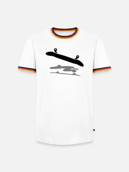 Skateboard - T-shirt contrasté Homme - blanc/tricolore