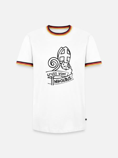 Nikolaus Gruss - Men's Ringer Shirt - white/tricolour