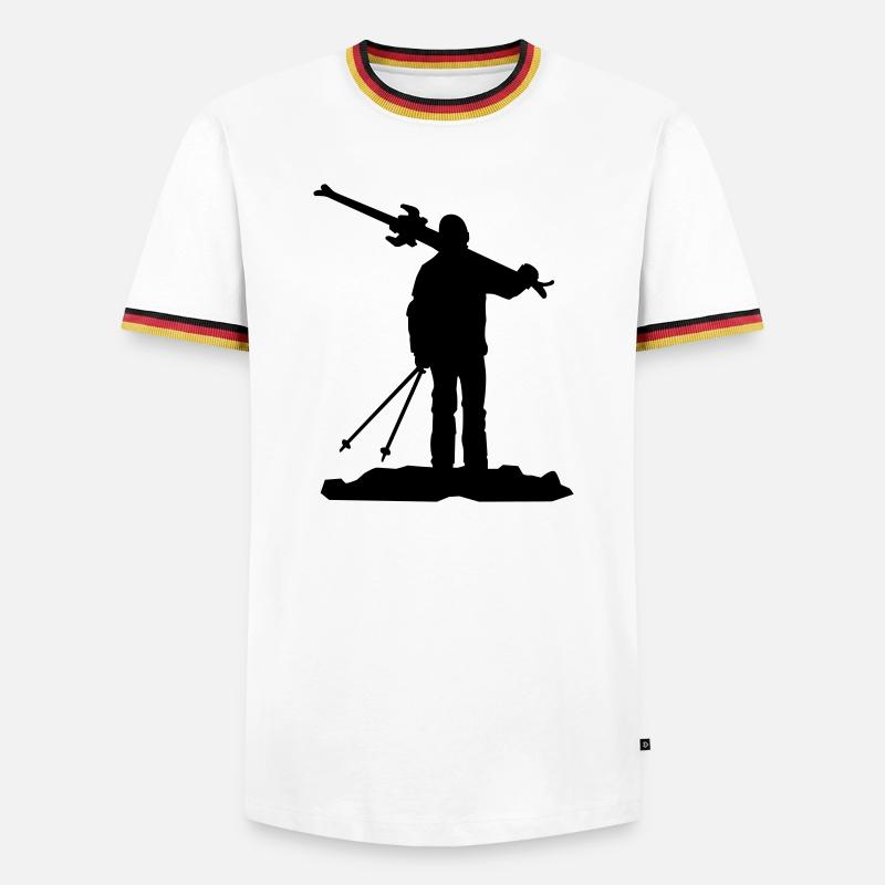 Ski - Men's Ringer Shirt - white/tricolour