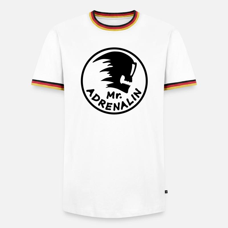 Mr. adrenaline - Men's Ringer Shirt - white/tricolour