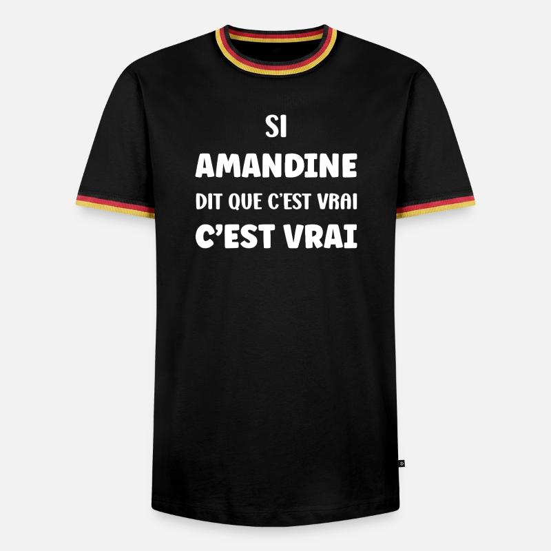 Amanda says it's true - Men's Ringer Shirt - black/tricolour