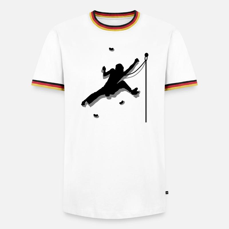Wall climbing - Men's Ringer Shirt - white/tricolour