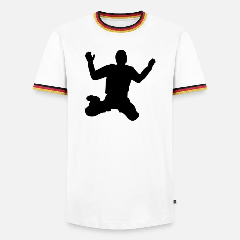Skydiver - Men's Ringer Shirt - white/tricolour