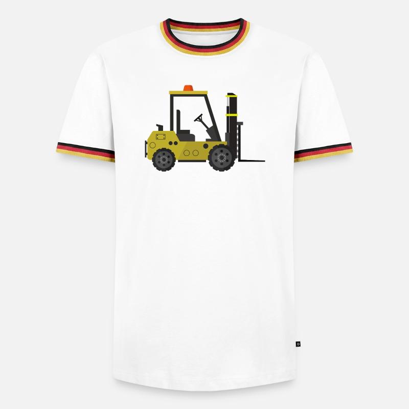 Gabelstapler - Männer Kontrast-T-Shirt - Weiß/Dreifarbig