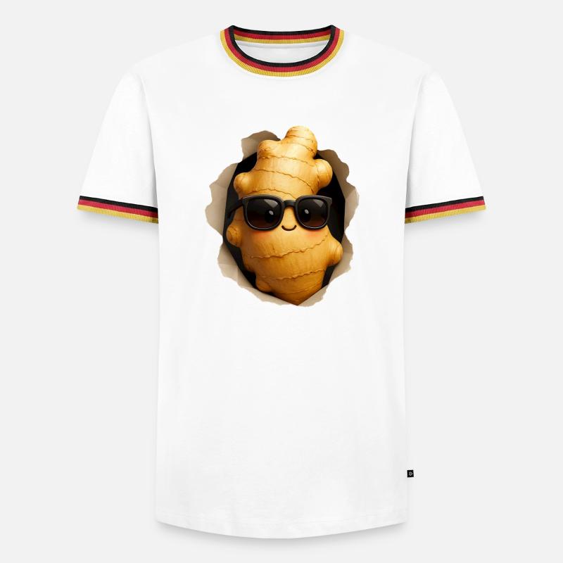 ginger - Men's Ringer Shirt - white/tricolour