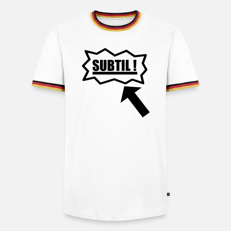 subtle - Men's Ringer Shirt - white/tricolour