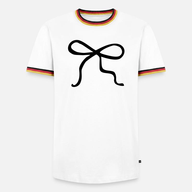 Bow Hand Painted - Men's Ringer Shirt - white/tricolour