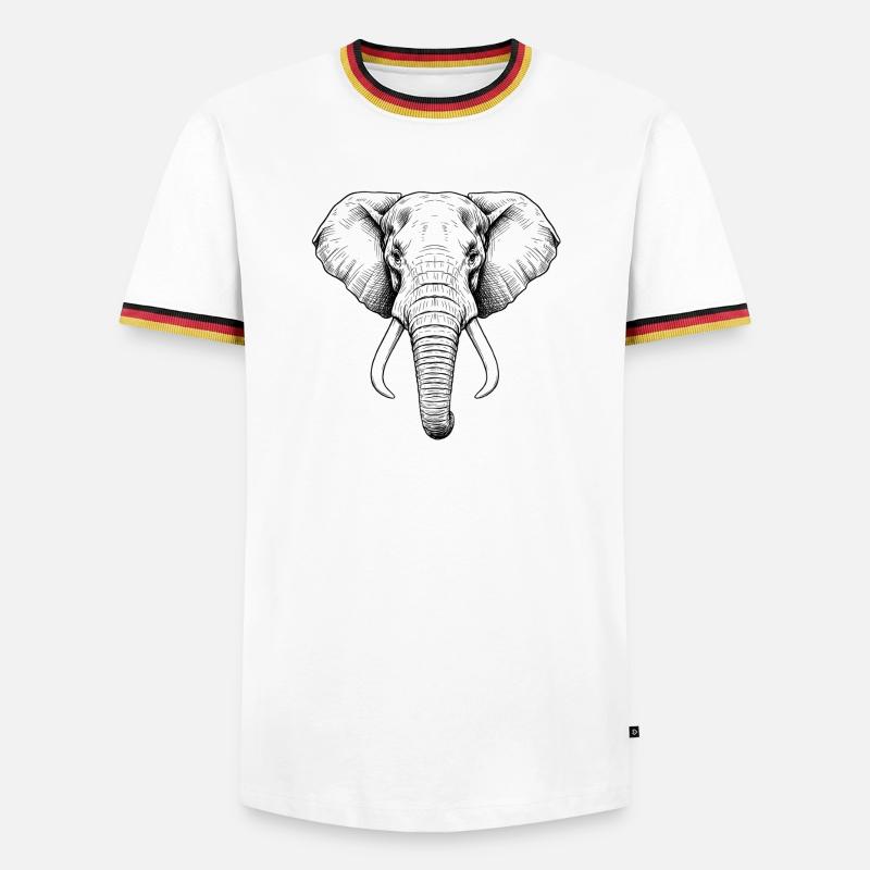 Elephant - Men's Ringer Shirt - white/tricolour
