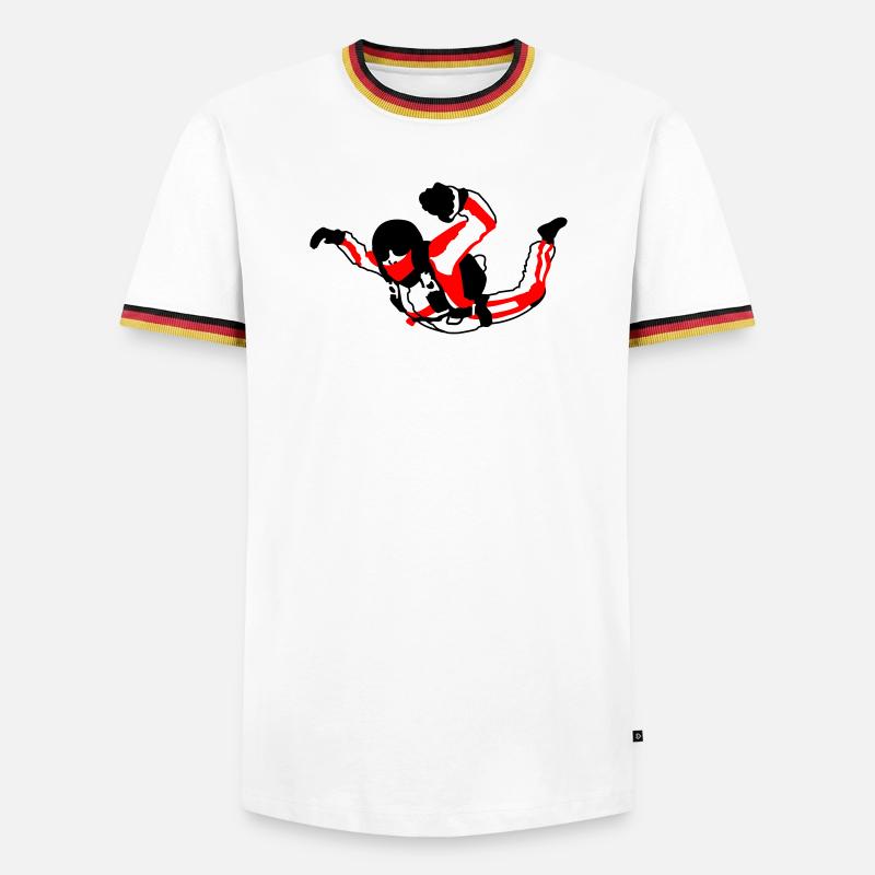 Skydiver - Men's Ringer Shirt - white/tricolour