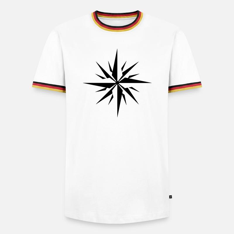 Wind rose - Men's Ringer Shirt - white/tricolour