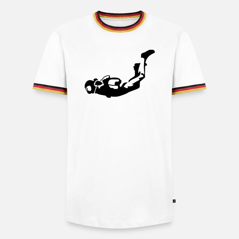 Skydiver - Men's Ringer Shirt - white/tricolour