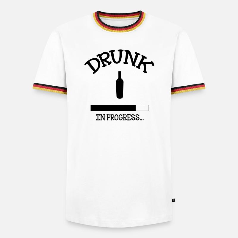 Drunk in Progress - alcohol - Men's Ringer Shirt - white/tricolour