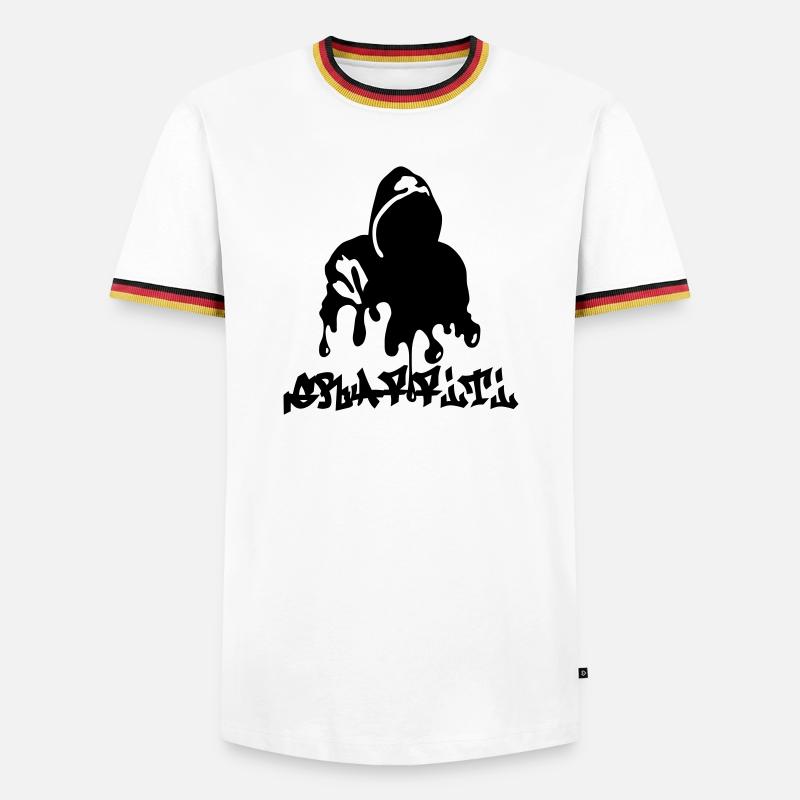 Graffiti - Männer Kontrast-T-Shirt - Weiß/Dreifarbig