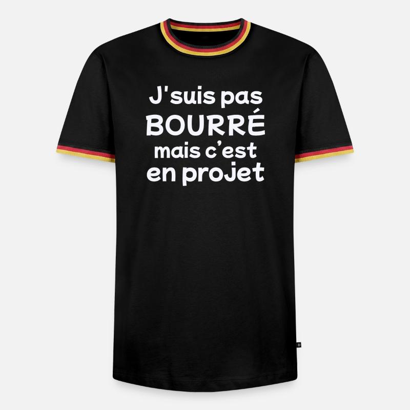 drunk, drunk, alcohol, drinker - Men's Ringer Shirt - black/tricolour