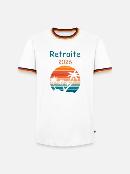 Tropischer Rückzug 2026 - Männer Kontrast-T-Shirt - Weiß/Dreifarbig