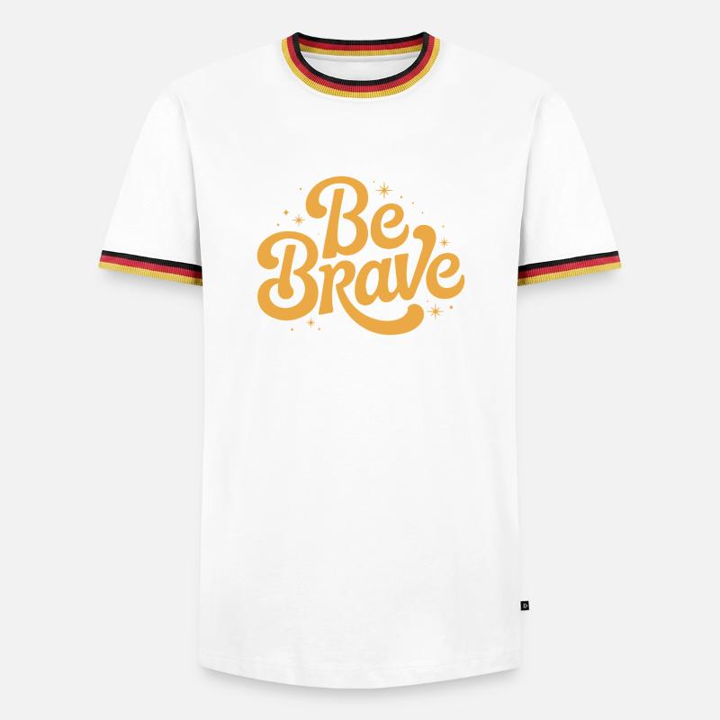 Be Brave Script Emblem - Men's Ringer Shirt - white/tricolour