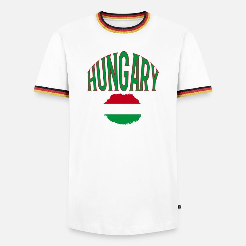 Hungary - Men's Ringer Shirt - white/tricolour