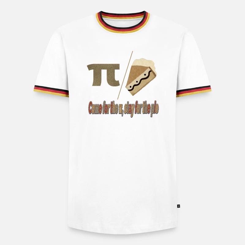 Pi Pie Pun Tee - Männer Kontrast-T-Shirt - Weiß/Dreifarbig