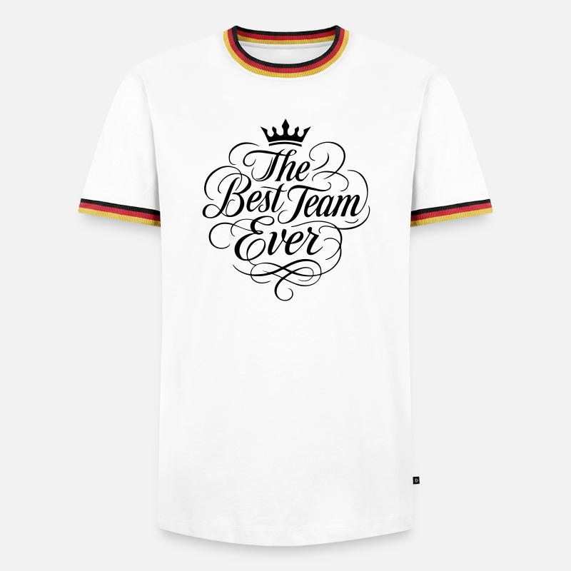 Das Beste Team Ever - Männer Kontrast-T-Shirt - Weiß/Dreifarbig