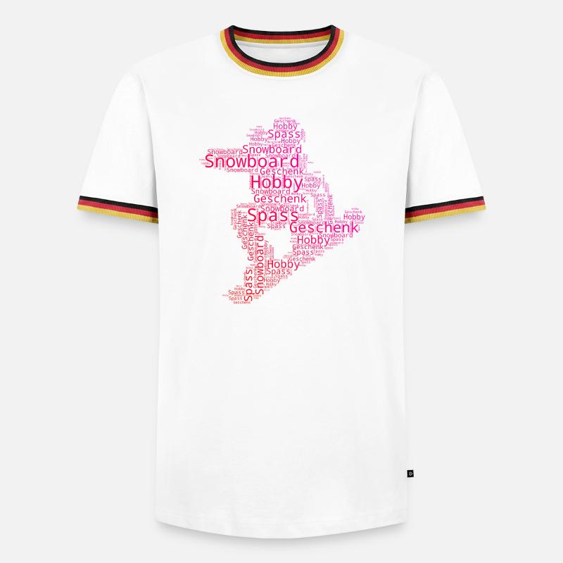 Direct Snowboard Statement - Men's Ringer Shirt - white/tricolour