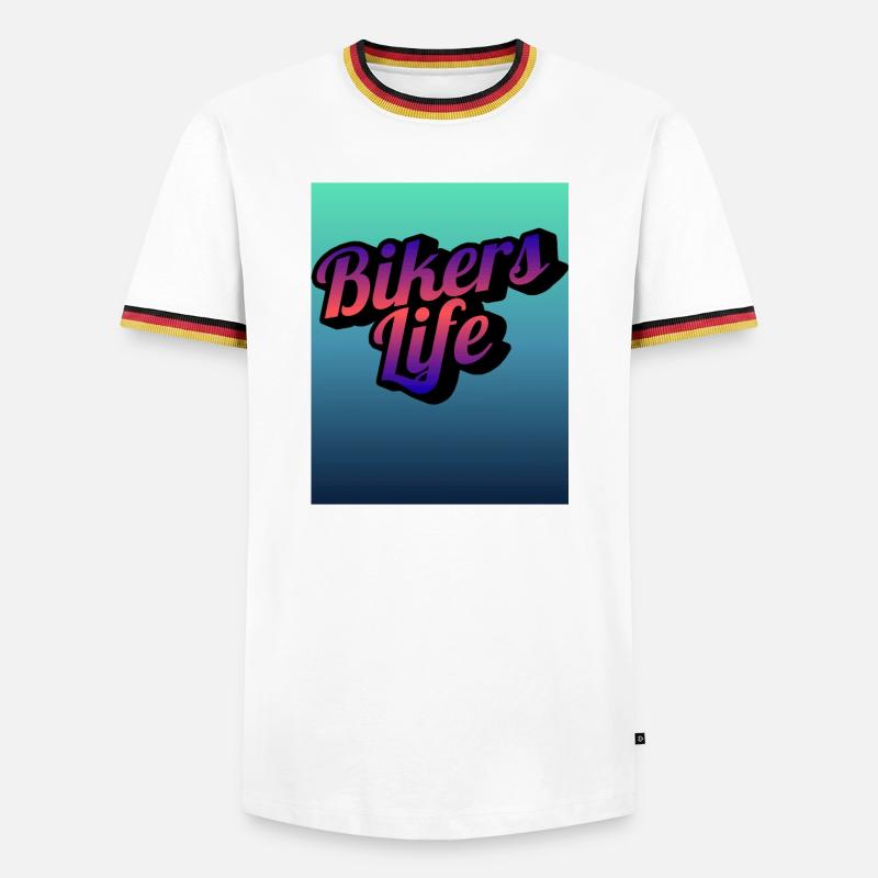 Biker Life Gradient - Men's Ringer Shirt - white/tricolour