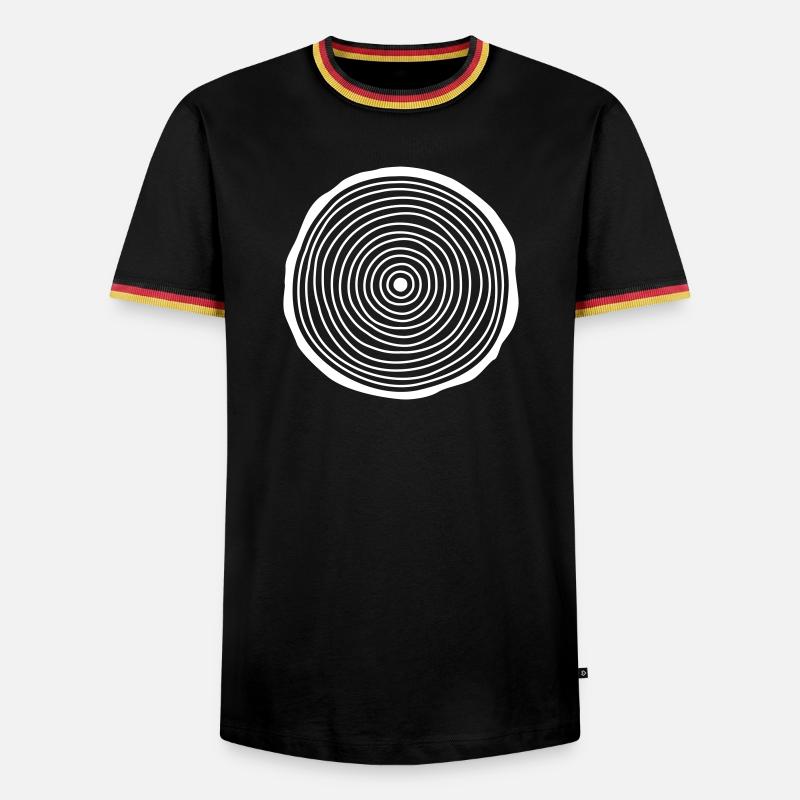 Tree Slice - Men's Ringer Shirt - black/tricolour