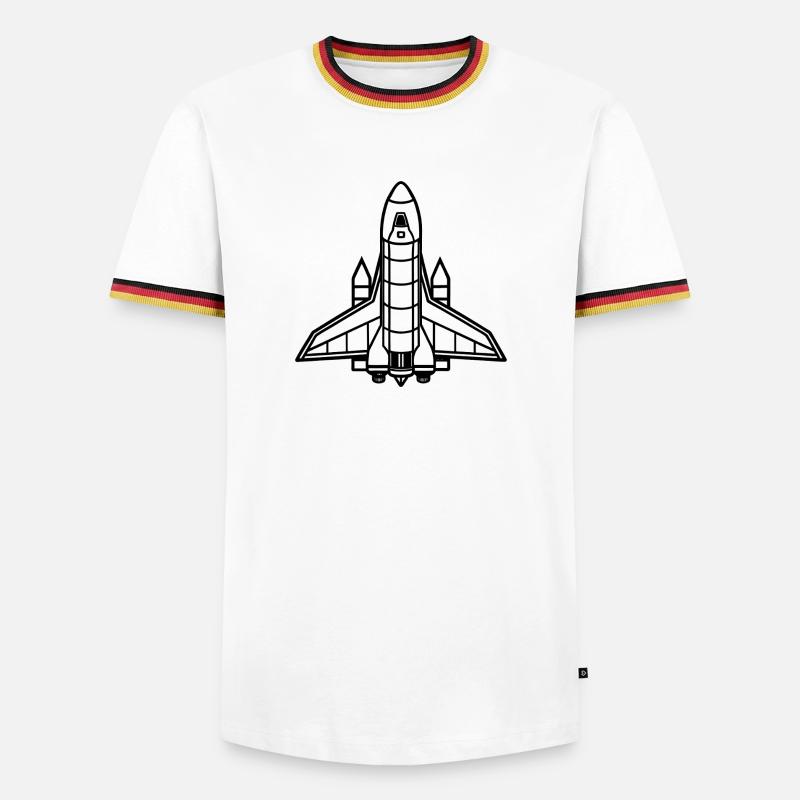 Space shuttle - Men's Ringer Shirt - white/tricolour