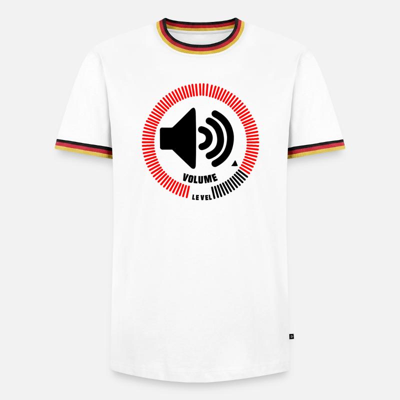 Volume Level - Men's Ringer Shirt - white/tricolour