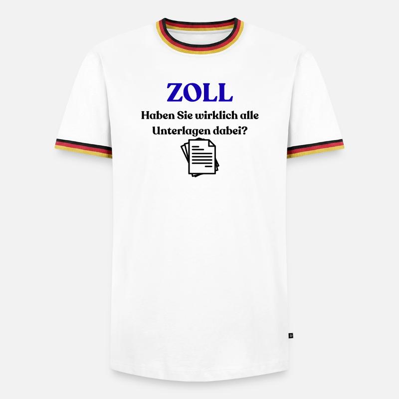 Customs - Men's Ringer Shirt - white/tricolour