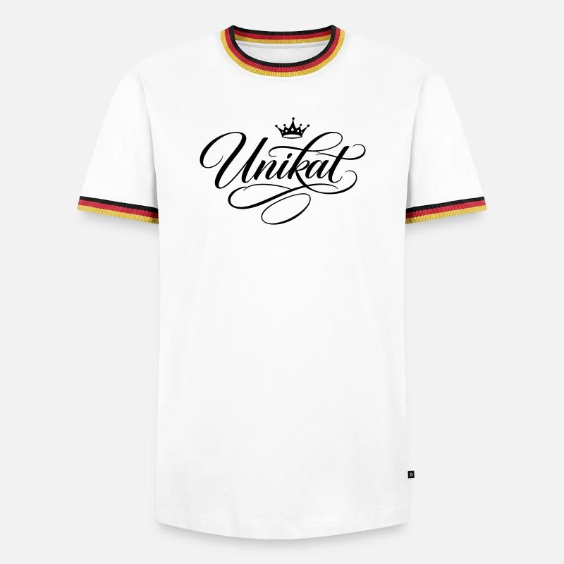 Unique crown - Men's Ringer Shirt - white/tricolour