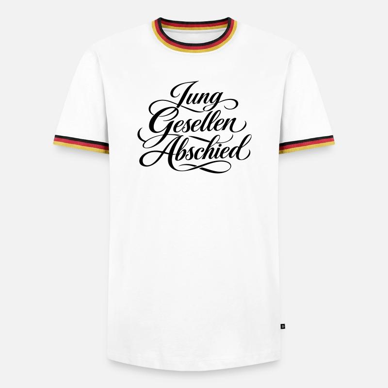 Junggesellen Abschied - Männer Kontrast-T-Shirt - Weiß/Dreifarbig