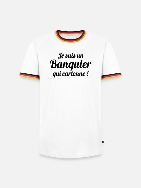 I'm a successful banker - Men's Ringer Shirt - white/tricolour