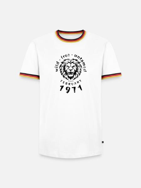 Wild, free & untamed since 02/1971 - Men's Ringer Shirt - white/tricolour