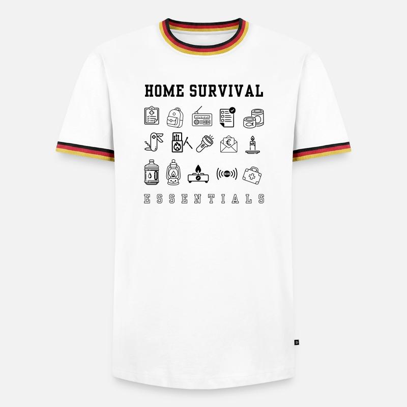 Emergency plan - doomsday - Men's Ringer Shirt - white/tricolour