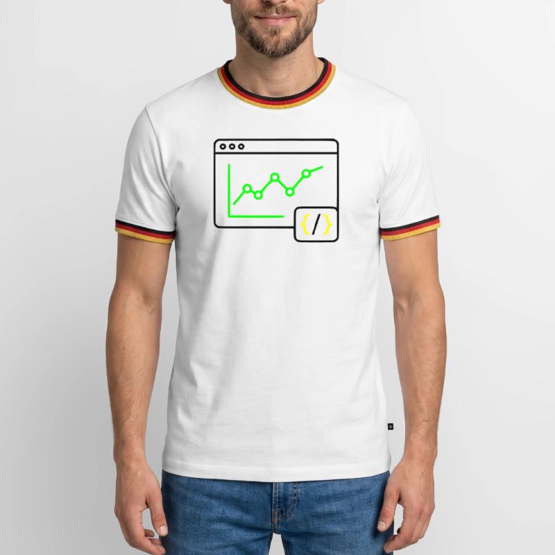 Web Analysis Chart Coding Browser Vector Men's Ringer Shirt