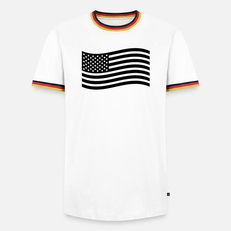 Use Flags - Men's Ringer Shirt - white/tricolour